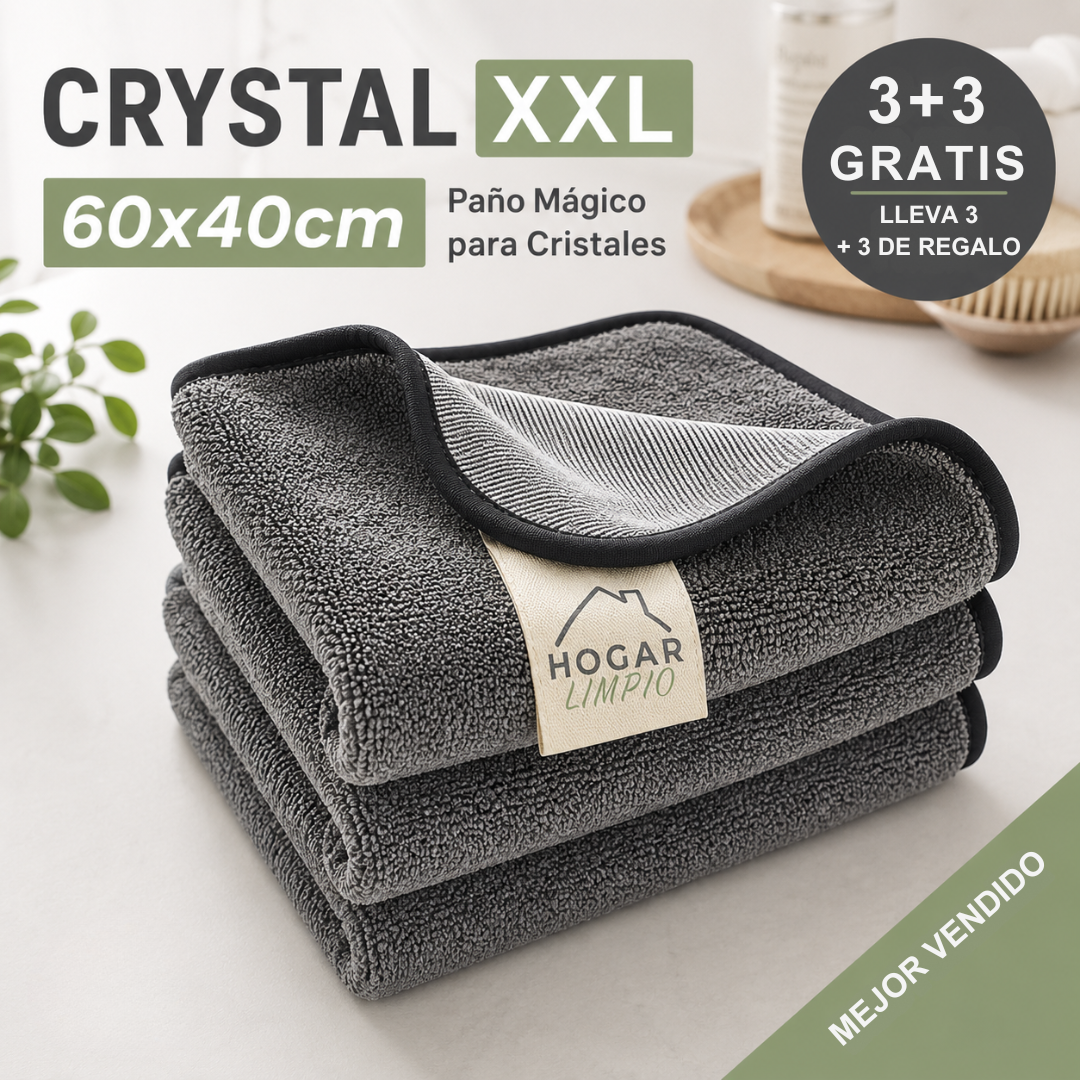 Crystal™ XXL - El Paño Mágico para Vidrios y Cristales (60×40 cm)