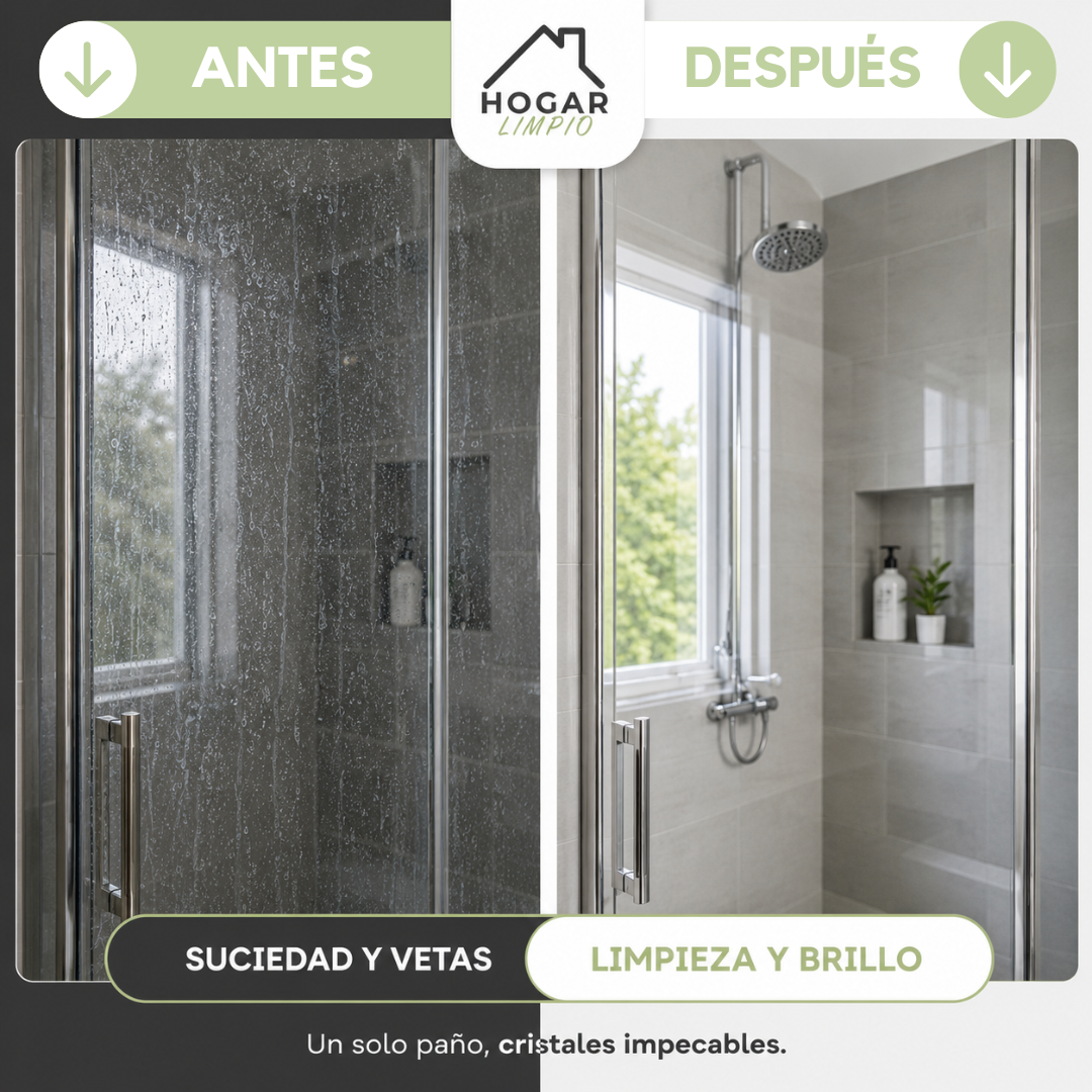 Crystal™ XXL - El Paño Mágico para Vidrios y Cristales (60×40 cm)