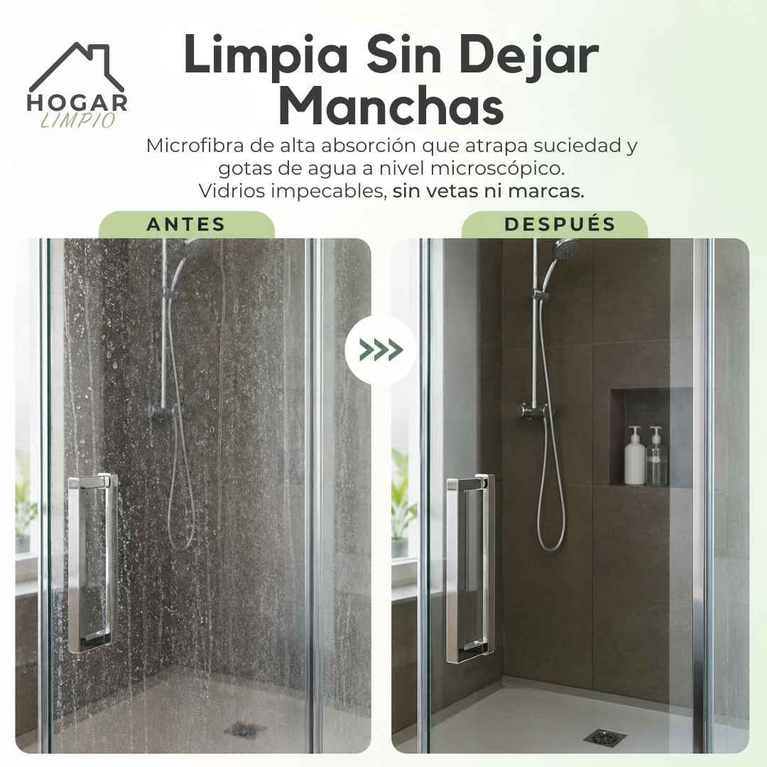 Crystal™ XXL - El Paño Mágico para Vidrios y Cristales (60×40 cm)
