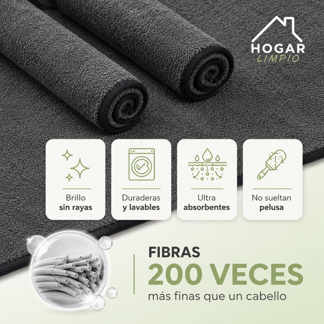 Crystal™ XXL - El Paño Mágico para Vidrios y Cristales (60×40 cm)