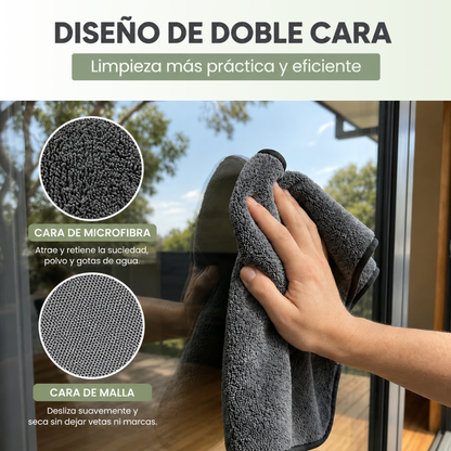 Crystal™ XXL - El Paño Mágico para Vidrios y Cristales (60×40 cm)