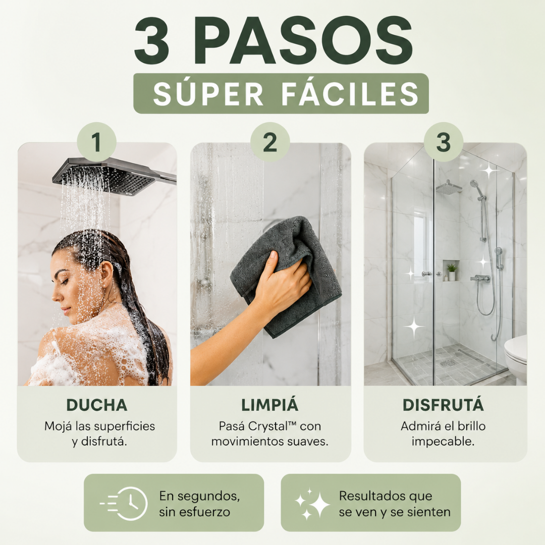 Crystal™ XXL - El Paño Mágico para Vidrios y Cristales (60×40 cm)
